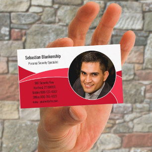 Visite Carte de sécurité professionnelle avec photo perso