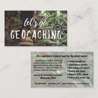 Visite Carte De Sentier Géocaching Avec Informations Pour