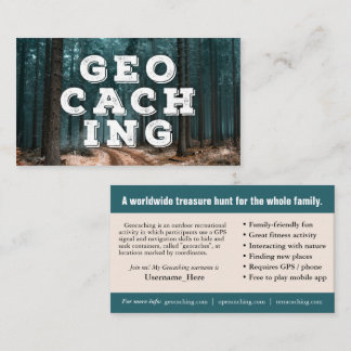 Visite Carte De Sentier Géocaching Avec Informations Pour