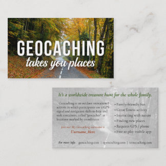 Visite Carte De Sentier Géocaching Avec Informations Pour