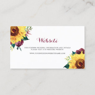 Visite Carte de site Web Mariage Floral de fleurs d'aquar