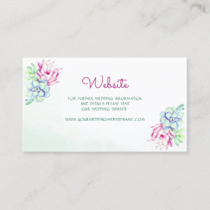 Visite Carte de site web Mariage moderne Cactus Succuls
