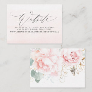 Visite Carte de site Web Mariage rose pâle