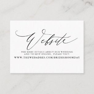 Visite Carte de site Web minimaliste de Mariage de script