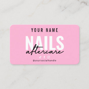 Visite Carte de soins postérieurs aux ongles roses
