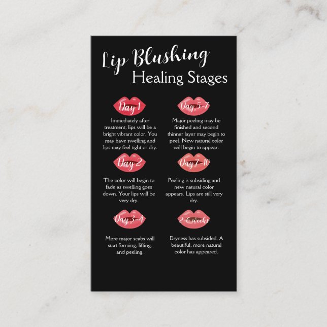 Visite Carte de soins postérieurs blush Lip avec concepti (Devant)