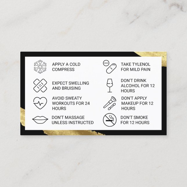 Visite Carte de soins postérieurs Botox rose (Dos)