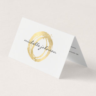 Visite Carte de soins postérieurs Luxe Faux Gold Peint Ci
