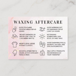 Visite Carte de soins postérieurs Pink Gold Custom Logo 