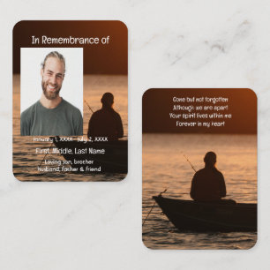 Visite Carte de souvenir de pêche pour pêcheur