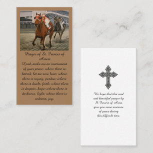 Visite Carte de sympathie Prière de Saint François d'Assi