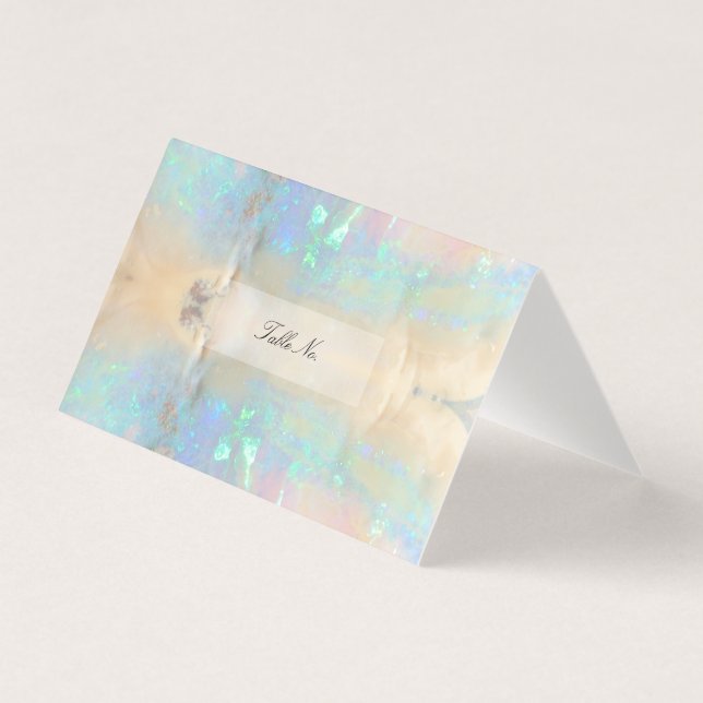 Visite Carte de table Gemstone Opal Gem Marble (Devant)