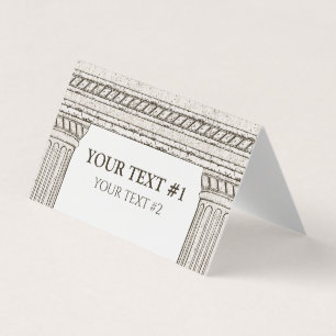Visite Carte de table personnalisée pour soirée toge avec