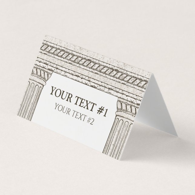 Visite Carte de table personnalisée pour soirée toge avec (Devant)