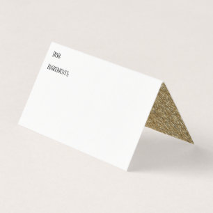 Visite Carte de tente Gold Faux Parties scintillant Accen