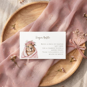 Visite Carte de tombola de couches • Baby Shower Capybara