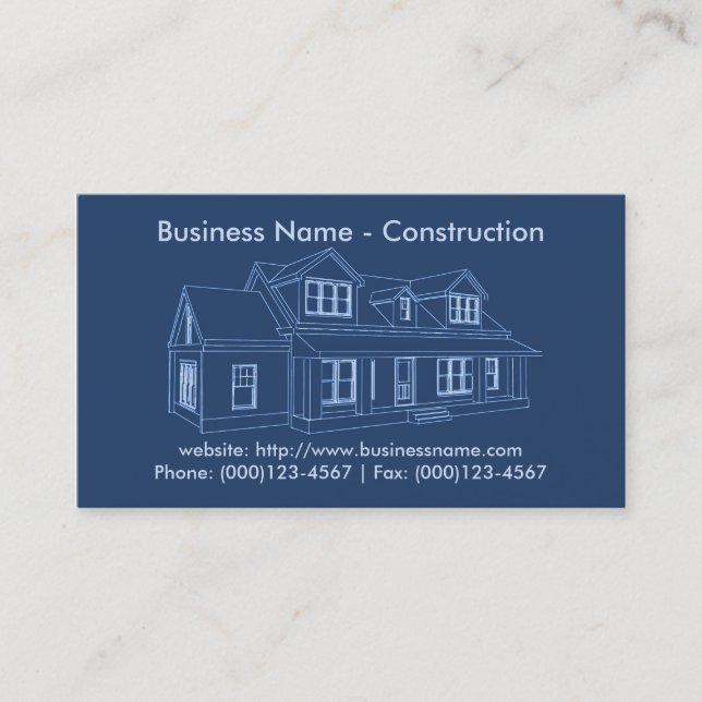 Visite Carte de visite:Construction (Devant)