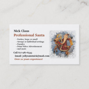 Visite Carte de visite: Père Noël professionnelle