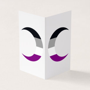 Visite Carte de vœux Croissants de Lune Fierté Asexuelle
