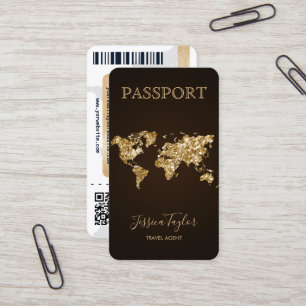 Visite Carte d'embarquement Carte du monde de maquillage 