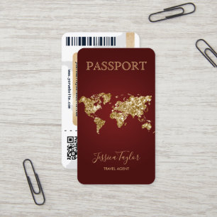 Visite Carte d'embarquement Carte du monde de maquillage 