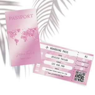 Visite Carte d'embarquement de l'agent de voyage Passport
