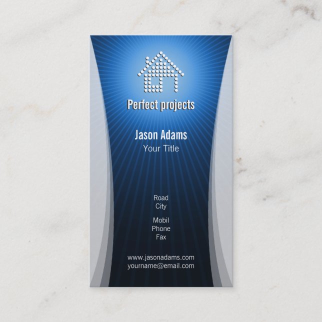 Visite Carte d'entreprise de construction (Devant)