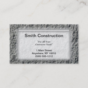 Visite Carte d'entreprise de construction