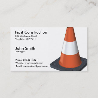 Visite Carte d'entreprise de construction