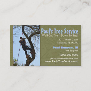 Visite Carte d'entreprise de services d'arbre