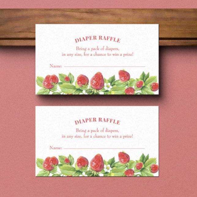 Visite Carte d'insertion de Baby shower de fraise (Créateur téléchargé)