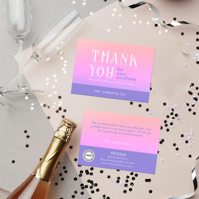 Visite Carte d'insertion de package dégradé (Créateur téléchargé)