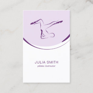 Visite Carte d'instructeur de Pilates avec deux poses de