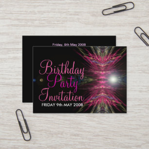 Visite Carte d'invitation de fête d'anniversaire