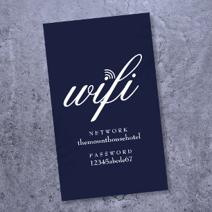 Visite Carte d'invité Wifi Réseau et Mot de passe Bleu Ma