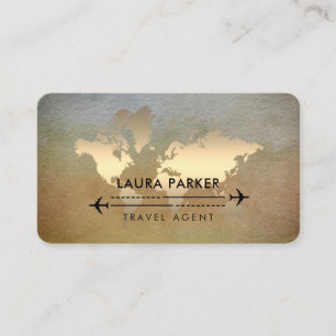 Visite Carte du monde agent de voyage Gold Tourisme avion