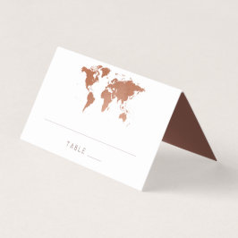 Visite Carte du monde Copper Rust Travel Thème Carte de l