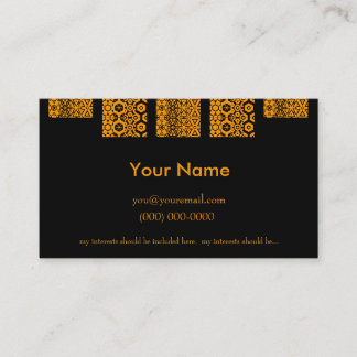 Visite Carte du profil de l'homme