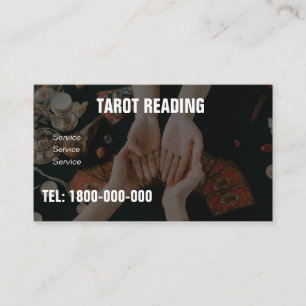 VISITE CARTE ÉDITABLE DE LECTURE DE TAROT