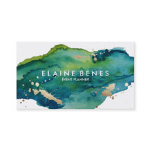 Carte effet éclaboussure de peinture bleu, verte e