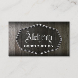 Visite Carte en bois d'entreprise de construction de