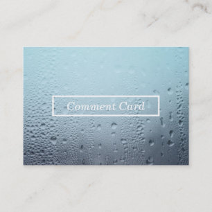 Visite carte en verre cuite à la vapeur de commentaire