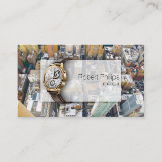 Visite Carte luxueuse de bureau de montre de gratte-ciel