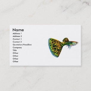 Visite Carte masculine de fantaisie de profil de guppy