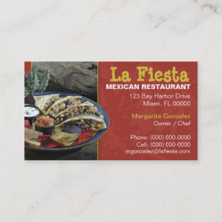 Visite Carte mexicaine de restauration
