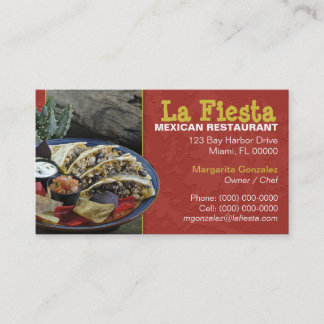 Visite Carte mexicaine de restauration