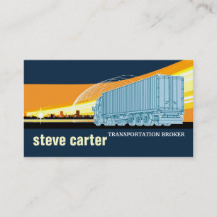 Visite Carte mobile logistique de camion de courtier de