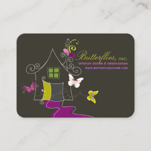 Visite Carte moderne de profil de maison florale de