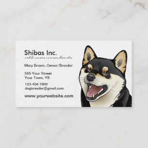 Visite Carte personnalisable de chien noir et bronzage de