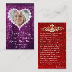 Visite Carte photo de prière commémorative de Parties sci